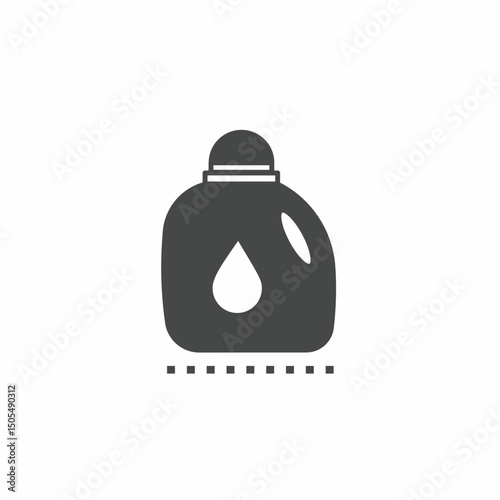 Vector icon template. Black and white oil bottle icon design. Stock vector template.