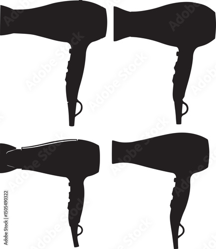 Hair Dryer Icon Silhouette