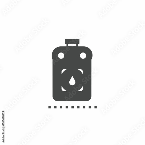 Vector icon template. Black and white oil bottle icon design. Stock vector template.