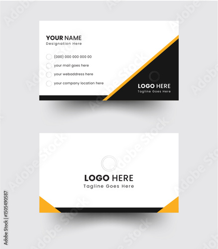 Corporate Business Card, Business card design template, Clean professional business card template, visiting card, business card template. 