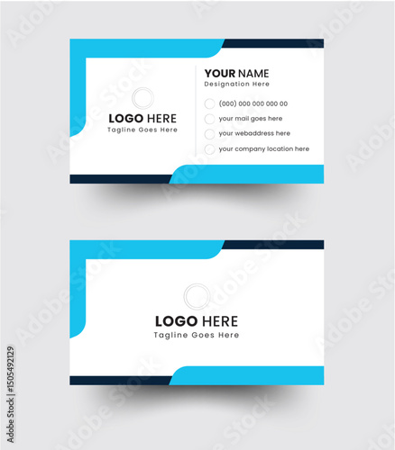 Blue business card template, Corporate Business Card, Business card design template, Clean professional business card template, visiting card, business card template. 

