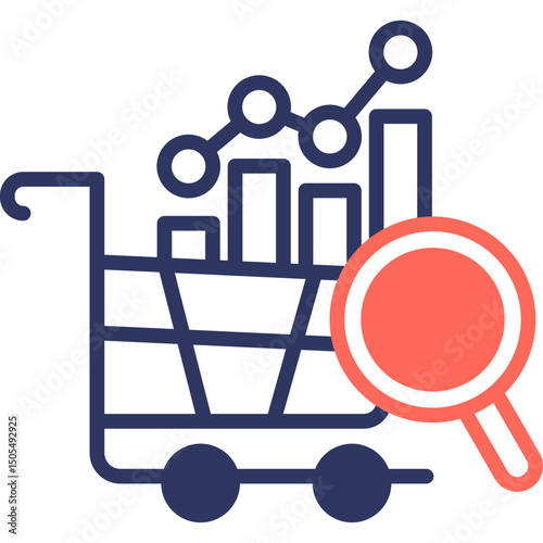 Market Trend mixed color icon