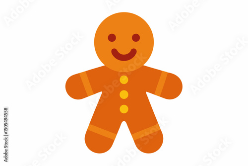gingerbread man isolated on white