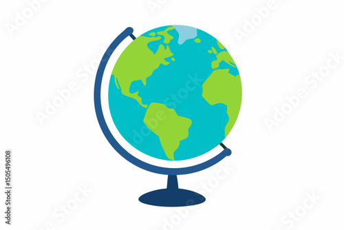 globe on white background