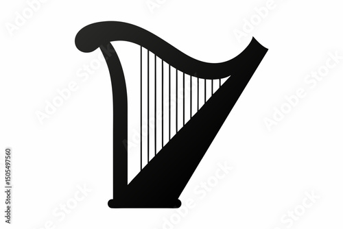 harp isolated on white
