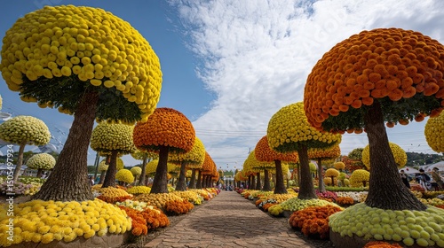 Vibrant Chrysanthemum Festival Flowers in Takamatsu