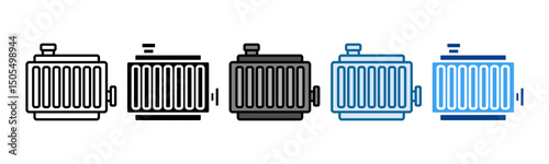 Radiator Icon Set Multiple Style Collection