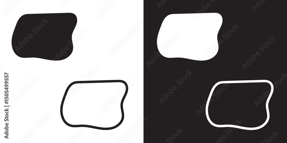 Obraz premium Abstract organic shape round form . Liquid organic blob curve shape figure. round background. Vector illustration. EPS 10/AI