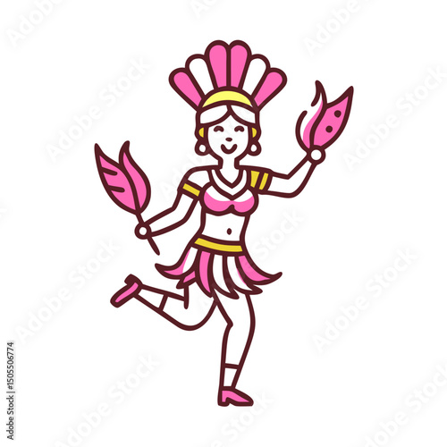 Celebrating the Vibrant Culture A Colorful Dance Performance with Rhythm Passion and Brazilian Festivities Illuminating the Traditions of Samba and Carnival