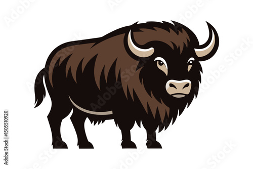 Musk ox mascot logo vector art 