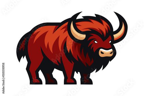 Musk ox mascot logo vector art 