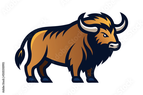 Musk ox mascot logo vector art 