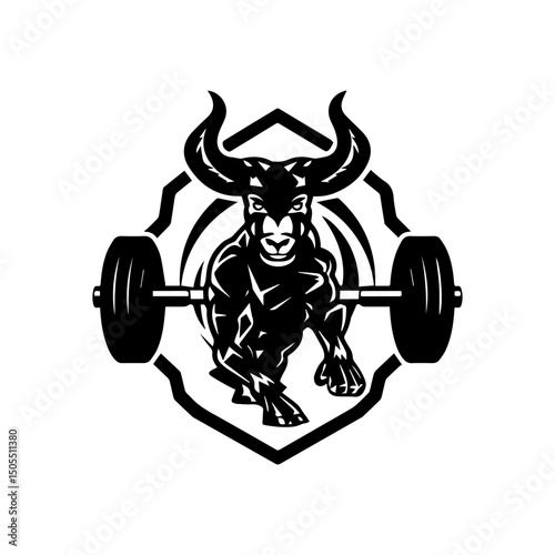 dumbbell logo with goat 12