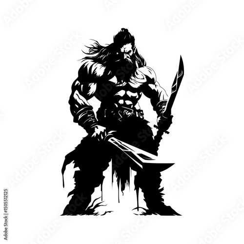 vector illustration of a warrior