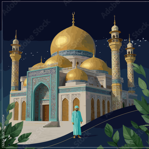 The Golden Domes of Reverence: A Serene Architectural Marvel