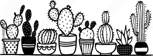 Vector graphic design of various plants