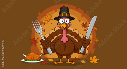 Gobble Gobble: A Turkey with Sunglasses Ready for Thanksgiving