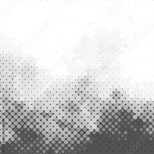 Pixelated bitmap gradient texture. Black and white dither pattern background. Abstract glitchy pattern. Retro pixel art Illustration. Set pixel circle textures. Vector eps format.