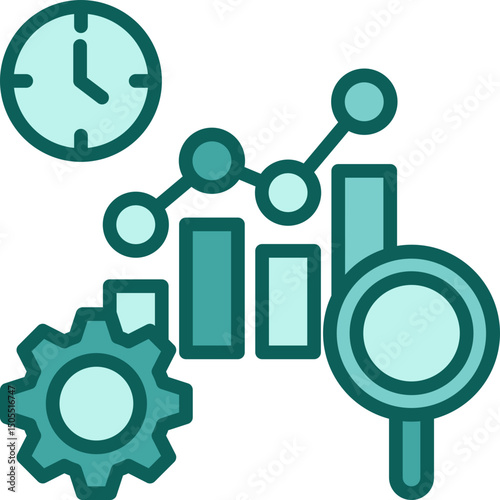 Efficiency Analysis solid icon