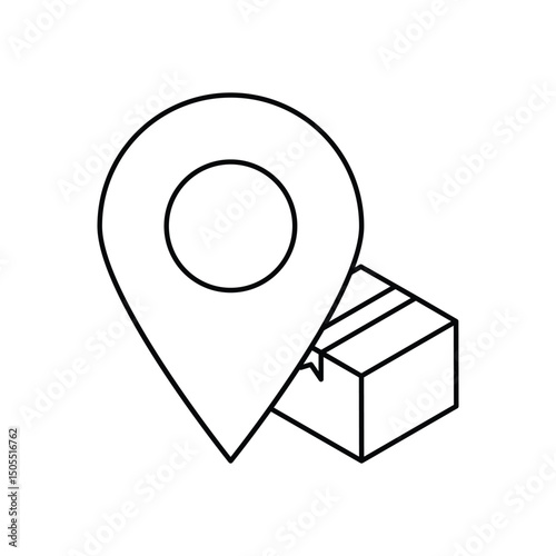 Pickup Location Vector icon
