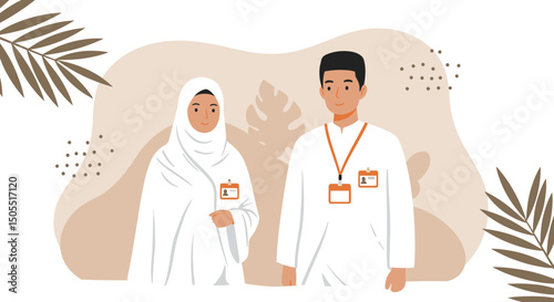 Preparing for Hajj: Pilgrims Getting Ready for Their Sacred Journey"