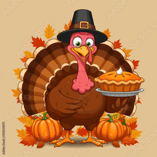 Gobble Gobble: A Turkey with Sunglasses Ready for Thanksgiving