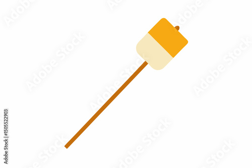 yellow lollipop isolated on white