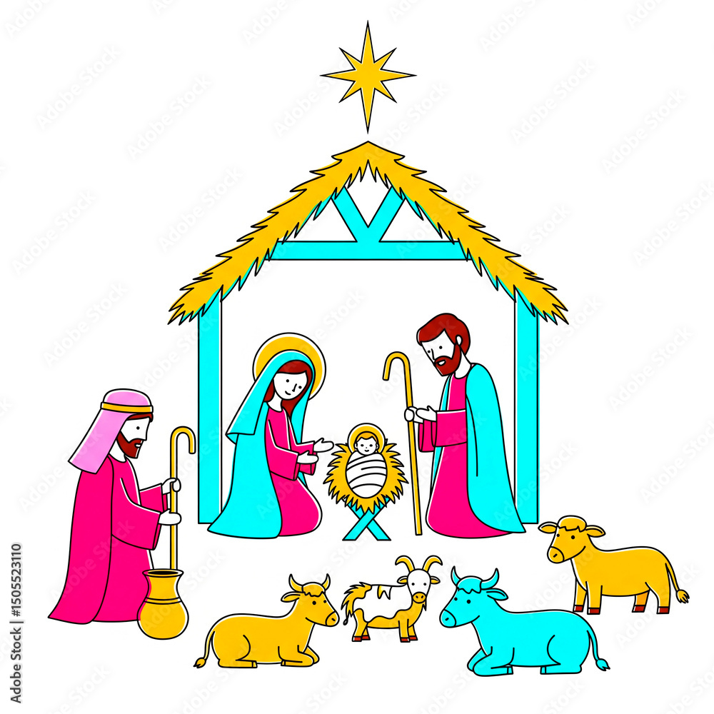 Obraz premium nativity scene