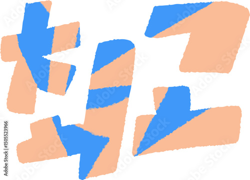 최고, 캘리, 손글씨, 캘리그라피, 추상,패턴,파랑,주황,형태