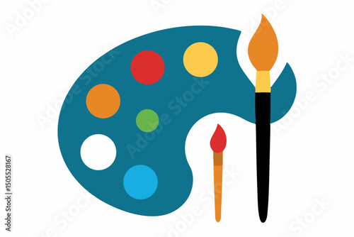 brushes and palette