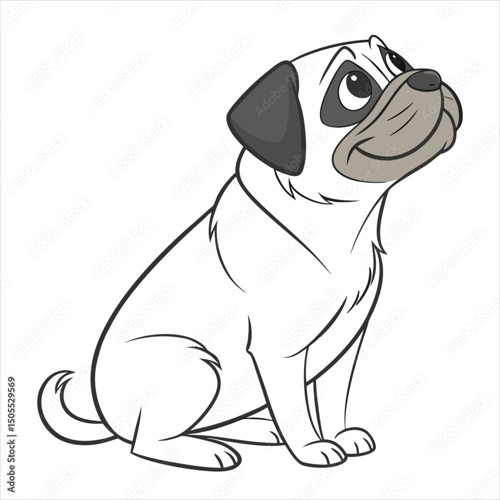 Fototapeta premium vector illustration of a dog