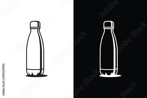 Water Bottle icon vector on White Background ,Vector Art Illustration on white background.