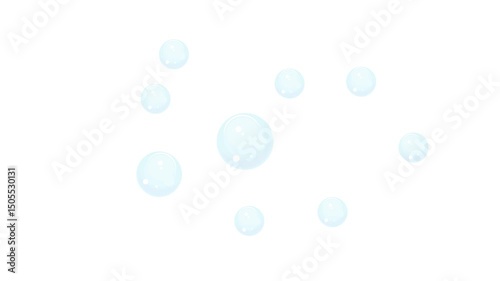 bubbles on white background. simple animation. motion graphics