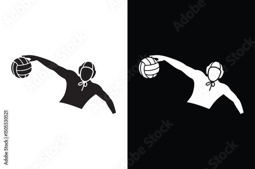 Synchronized Swimming icon flat icon vector on White Background Vector Art Illustration on white background.