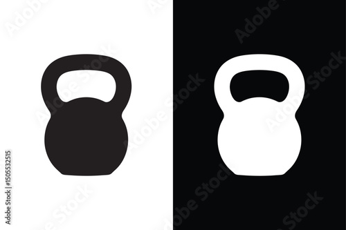 Kettlebell icon vector on White Background ,Vector Art Illustration on white background.