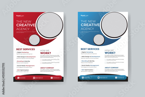 Creative Agency Services Flyer Template Design