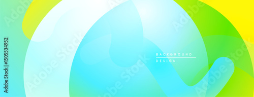 Abstract fluid shapes blend vibrant colors. Gradient transitions create smooth visual flow. Modern design element for backgrounds.