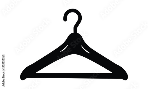 Hanger icon, Clothes hanger silhouette vector, Coat rack symbol