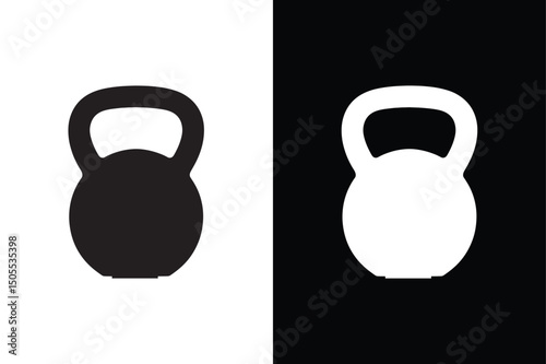 Kettlebell icon vector on White Background ,Vector Art Illustration on white background.