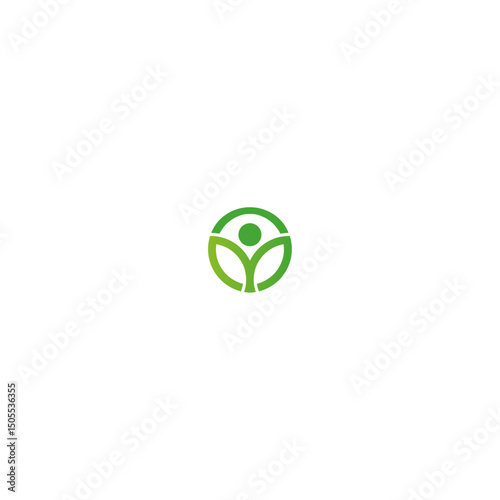 People person logo icon flat vector design