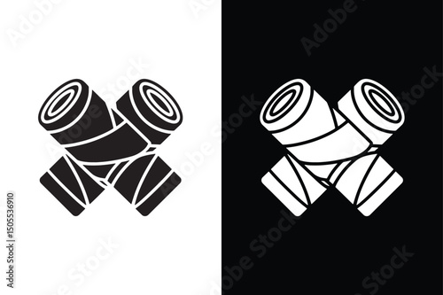 Foam Roller icon vector on White Background ,Vector Art Illustration on white background.