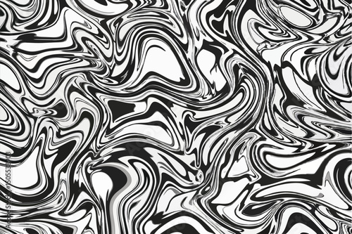 Abstract monochrome swirls graphic design element with artistic liquid texture effect