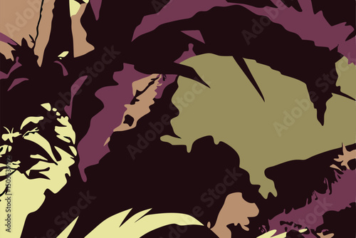 Abstract organic shapes with deep colors suitable for various design projects