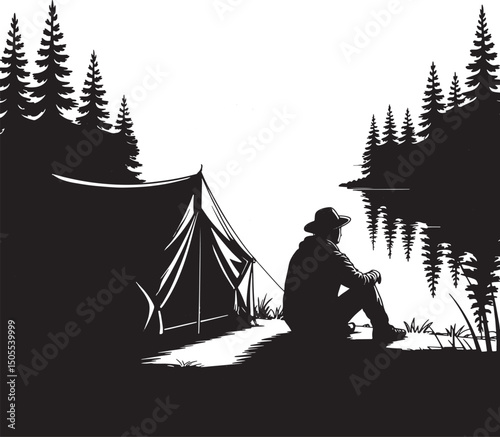 camping in the mountains