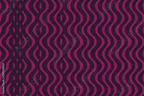 Abstract wavy lines seamless pattern in purple tones with transparency for design