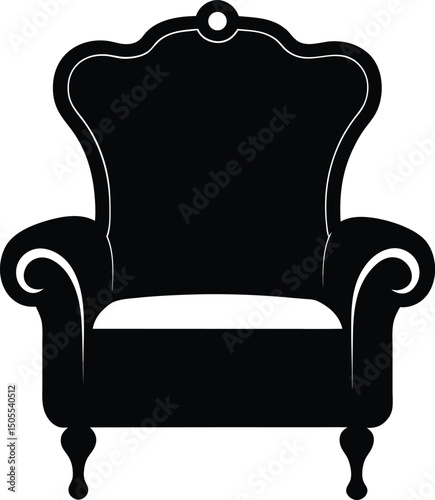 black leather armchair