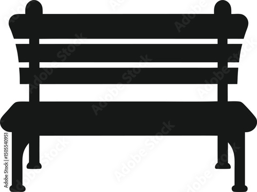 bench silhouette vector