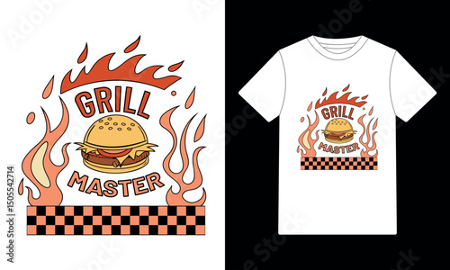 Grill master graphic t-shirt design