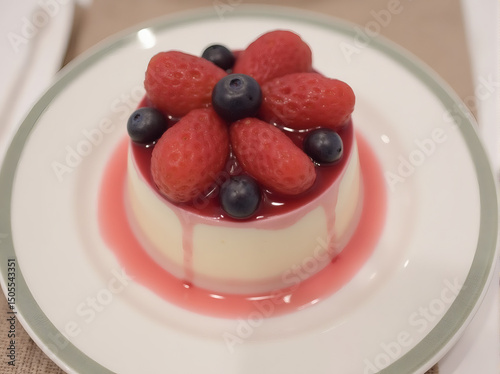 Panna Cotta Dessert with Berries