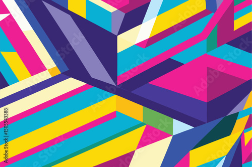 Colorful abstract geometric pattern with transparent design suitable for various projects